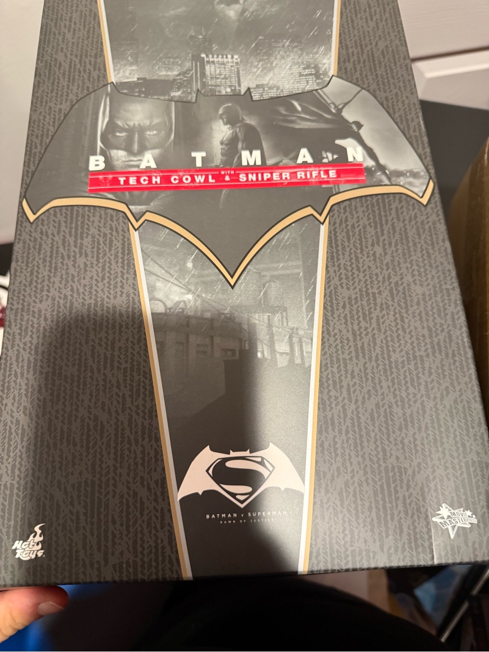 Batman Tech Cowl with Sniper Rifle Figurine - Gray